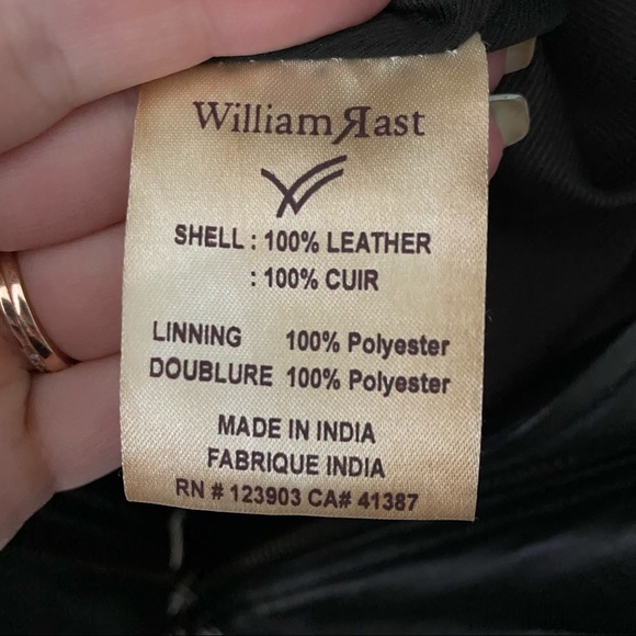 WILLIAM RAST LEATHER Moto Ruffle Jacket - Picture 5 of 6